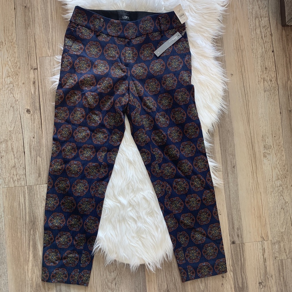 NWT! Ann Taylor Loft Foulard Pencil Pant Julie Fit